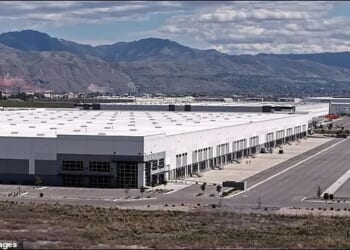 An 86-year-old French woman has been detained by US immigration officials after moving to America to marry a long-lost love she first dated in the 1960s. Pictured: A warehouse used as an ICE detention centre in the state of Utah (file pic)