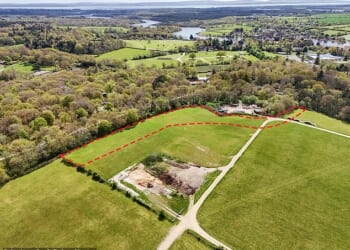 Pictured: The proposed site for the 46-space car park on the Beaulieu Estate in Hampshire