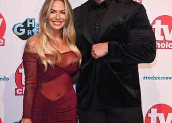 Gladiators star Giant's wife of 13 years has been left 'hurt and shocked' after he moved on with his new OnlyFans girlfriend months after their split (seen together in Feb 2025)