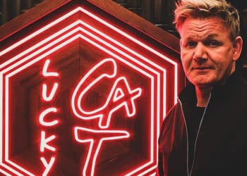 The celebrity chef, 59, has introduced the hefty tipping charge on his Christmas and New Year menu at Lucky Cat at London's 22 Bishopsgate