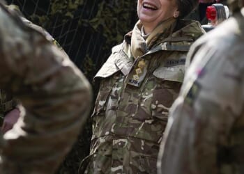 Princess Anne has paid a visit to The King's Royal Hussars (KRH) in Salisbury and met with troops as part of her position as Senior Colonel of the Household Division