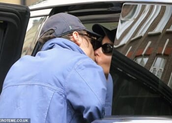 Harry Styles and Zoe Kravitz have fueled rumours they are engaged as she flashed a large diamond ring while he kissed her goodbye during her visit to the UK