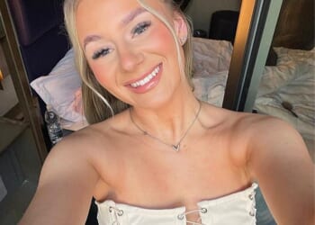 A manslaughter investigation was launched after Lucy Harrison (pictured), 23, from Warrington, Cheshire, was killed at her father's house in Prosper, Texas, on January 10, 2025