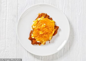 Famous for Middlesborough: a parmo is ‘a fluorescent piece of breaded meat [normally chicken], bathed in bechamel and melted Cheddar’