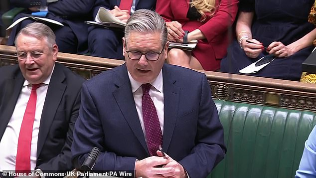 Keir Starmer was asked at PMQs if he was planning to get rid of Sir Christian - who took over after Peter Mandelson's dramatic implosion