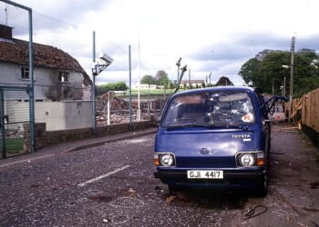 The aftermath of the SAS mission targeting eight IRA men intent on attacking a police station in Loughgall, County Armagh, in 1988