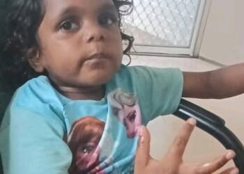 It has been confirmed that Sharon, 5, is non-verbal and communicates with her hands