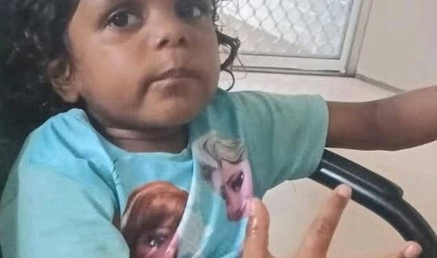 It has been confirmed that Sharon, 5, is non-verbal and communicates with her hands