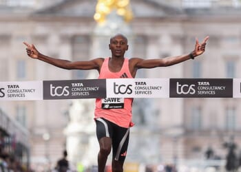 Sawe became the first person ever to legally run a marathon in under two hours, completing the London Marathon in 1:59.3