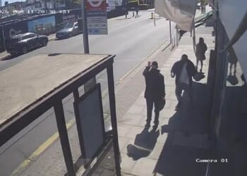 CCTV images reportedly shows the moment Moshe Shine was stabbed while waiting for a bus