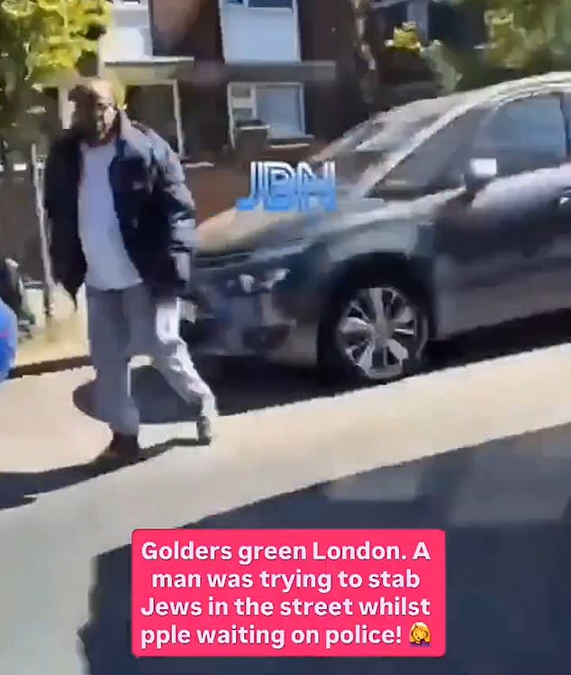 A number of members of the public spotted the alleged knifeman on the street, and warned others ofr the danger