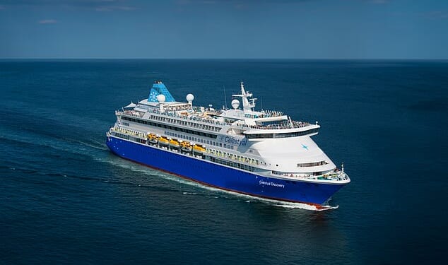 A Celestyal ship was among those cruises that made the perilous journey across the Strait of Hormuz (file photo)