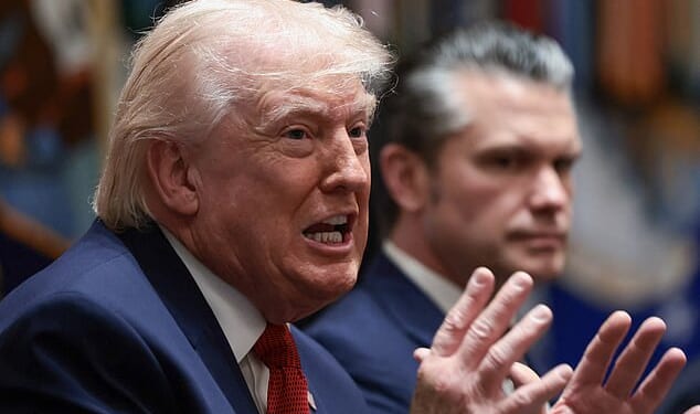 Defense Secretary Pete Hegseth briefed President Donald Trump after an F-15E Strike Eagle with the call sign 'Dude 44' was struck down over a remote region of Iran