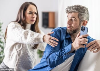 Relationship expert Claire Renier has revealed the best steps to follow if you suspect your partner might be cheating (stock image)