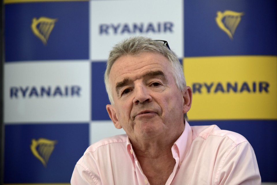Ryanair Group CEO Michael O'Leary at a press conference in Rome.