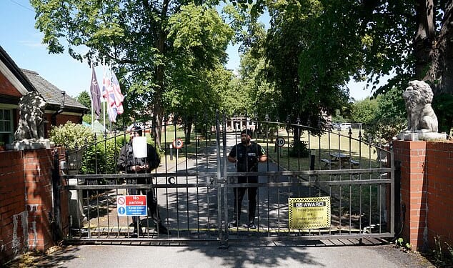 The Ahmadi Religion of Peace and Light (AROPL) is operating out of a heavily guarded former orphanage in Cheshire (pictured)