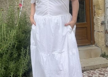 Sasha Wilkins on holiday in 2024. She writes, 'Before jabs, I’d reach for a hunk of cheese or slice of toast as a temporary hunger-quashing snack before a full meal'