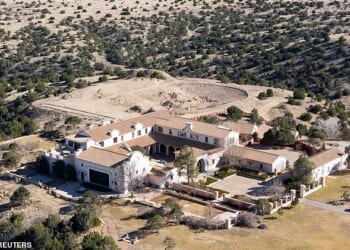 The New Mexico-based ranch sprawls across some 10,000 acres and is situated in the south-western American desert