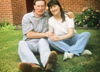 Barry Williams and wife Beverley outside their Yardley home. The pair were married after Williams came clean to Beverley about the five gun murders and 15 years in Broadmoor