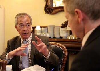 Nigel Farage is interviewed by the Daily Mail's Jason Groves at an upmarket hotel in Durham