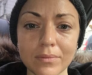 Georgia's 'embarrassing' eyebrows before