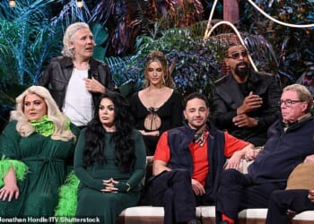 Former footballer Jimmy Bullard (top left) expressed his emotions in the I'm A Celebrity finale