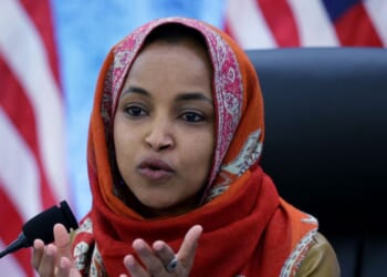 Rep. Ilhan Omar speaks during a hearing before the House Democratic Steering and Policy Committee at the U.S. Capitol on Feb. 12, 2026, in Washington, D.C.