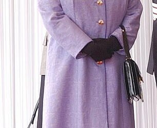 The Princess of Wales has paid tribute to the late Queen (pictured in 2003) with her choice of outfit today as she attended a Buckingham Palace reception to mark what would have been Elizabeth II's 100th birthday