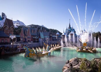 The fictional kingdom of Arendelle, from the Frozen films, comes alive at Disneyland Paris