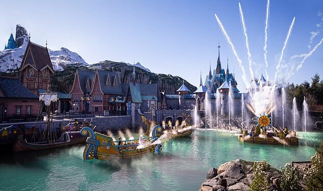 The fictional kingdom of Arendelle, from the Frozen films, comes alive at Disneyland Paris
