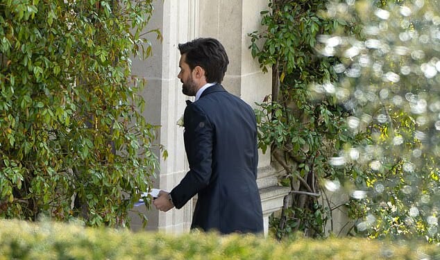 Jack Whitehall arrives at the Cotswolds country manor prior to his marriage to model Roxy Horner in a £250,000 extravaganza