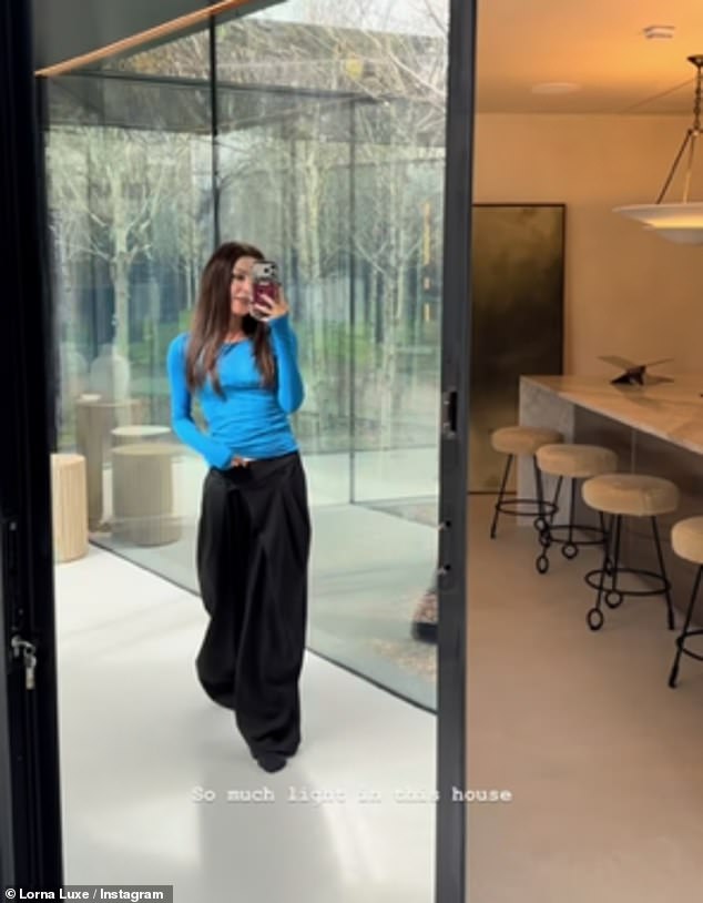 Lorna has been taking her 1.8million followers on a tour of her new £2 million rental, which is just down the road from where she and John lived anbd designed by the same people