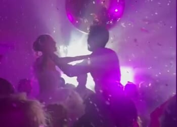 Jack Whitehall and Roxy Horner celebrated their wedding by dancing into the early hours over the weekend and photos from inside the couple's 'fizz and frolics' reception have emerged