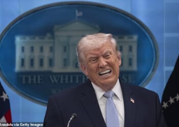 Donald Trump holds a Press Conference in the James S. Brady Press Briefing Room at the White House on April 6
