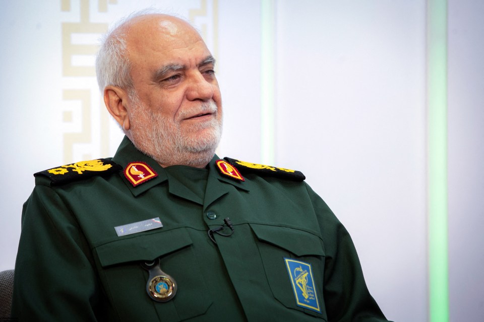 IRGC Intelligence Chief Majid Khademi in military uniform.