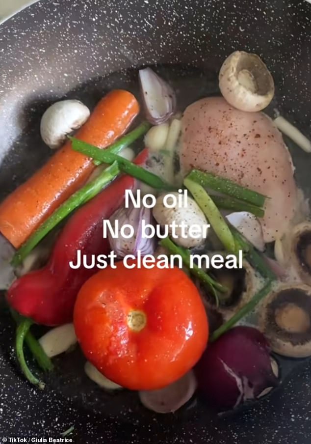 Social media creator Giulia Beatrice said she 'loves' the meals she makes with no oil or butter