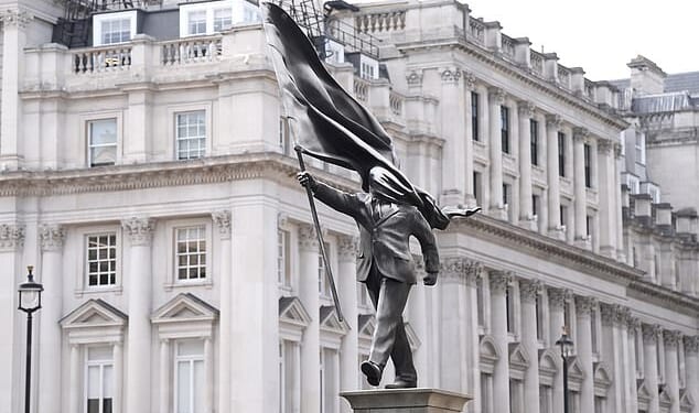 A new statue in central London has sparked speculation over whether legendary artist Banksy is behind it