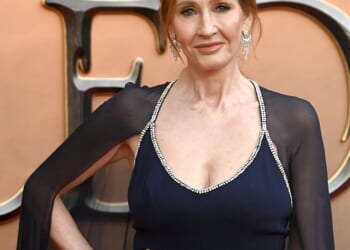 JK Rowling (pictured), who has become known in recent years for her gender-critical views, has spoken out after the attack at HMP Greenock in Inverclyde