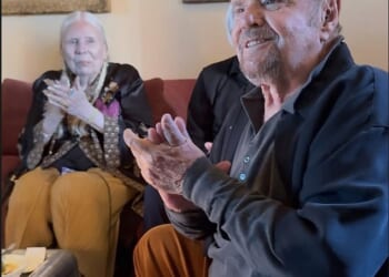 Jack Nicholson's daughter Lorraine posted a rare photo of the reclusive Hollywood legend celebrating his 89th birthday on Thursday with musician Joni Mitchell