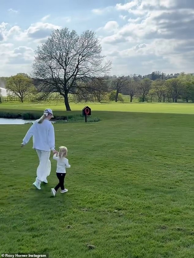 The couple spent their break enjoying the lavish amenties with daughter Elsie