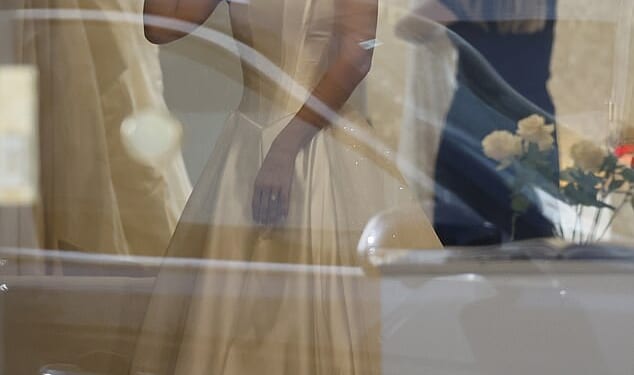 Roxy Horner looked every inch the blushing bride as she tried on multiple wedding dresses ahead of the big day this weekend