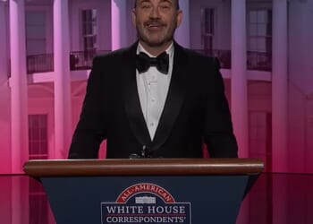 On Thursday, Jimmy Kimmel's parody of the dinner, an annual event honoring journalism and funding scholarships, saw the comedian joking that Melania was an 'expectant widow'