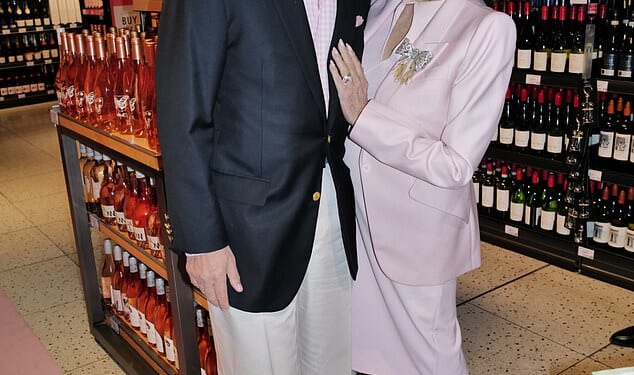 Dame Joan Collins was every inch the Hollywood legend as she enjoyed a day out with her husband Percy Gibson at the M&S rosé launch on Thursday
