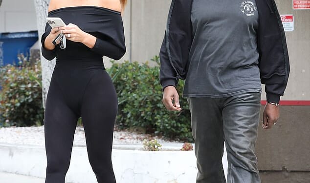 Kanye West, 48, and his wife Bianca Censori, 31, were seen stepping out for breakfast at Denny's on Saturday