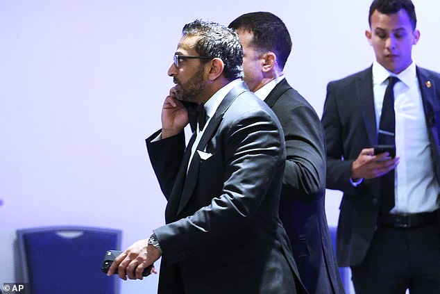 Patel did not take cover under the table like others, remaining upright as he told those at his table to ‘stay down’