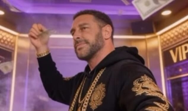 Katie Price's husband Lee Andrews has shared a bizarre AI-generated 'original' song and music video - with himself as the star