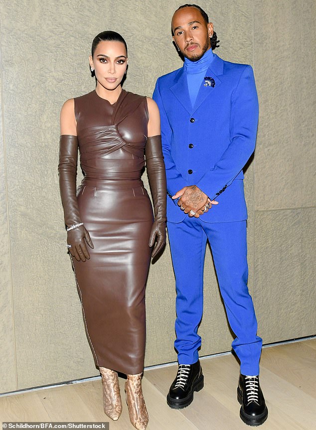It comes after Kardashian reportedly made an eye-watering 11,000 mile round trip just to spend 24 hours with Hamilton (pictured in 2021)