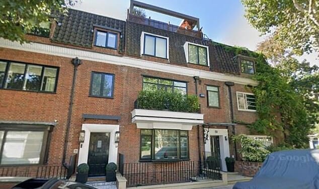 Dr Yannis Alexandridis and his wife Eva have been ordered to tear down the 'jarring' pergola on their Chelsea home, pictured