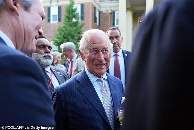 The lighthearted moment soon attracted the attention of numerous social media users, who noted that the pair have 'known each other for a long time' and were understandably 'delighted' to have spotted one another in the crowd of 650 guests