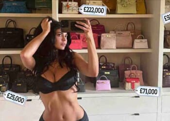 Ms Jenner, 28, who is thought to be worth £500million, went on Instagram to unveil her 'Birkin Wall', shelves crammed with versions of the bags, named after the actress Jane Birkin